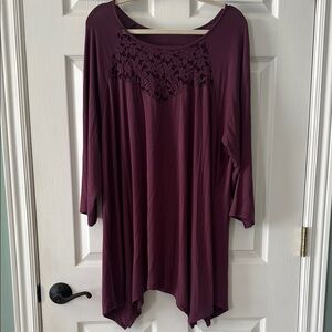Torrid Plum Lace Accent Tunic